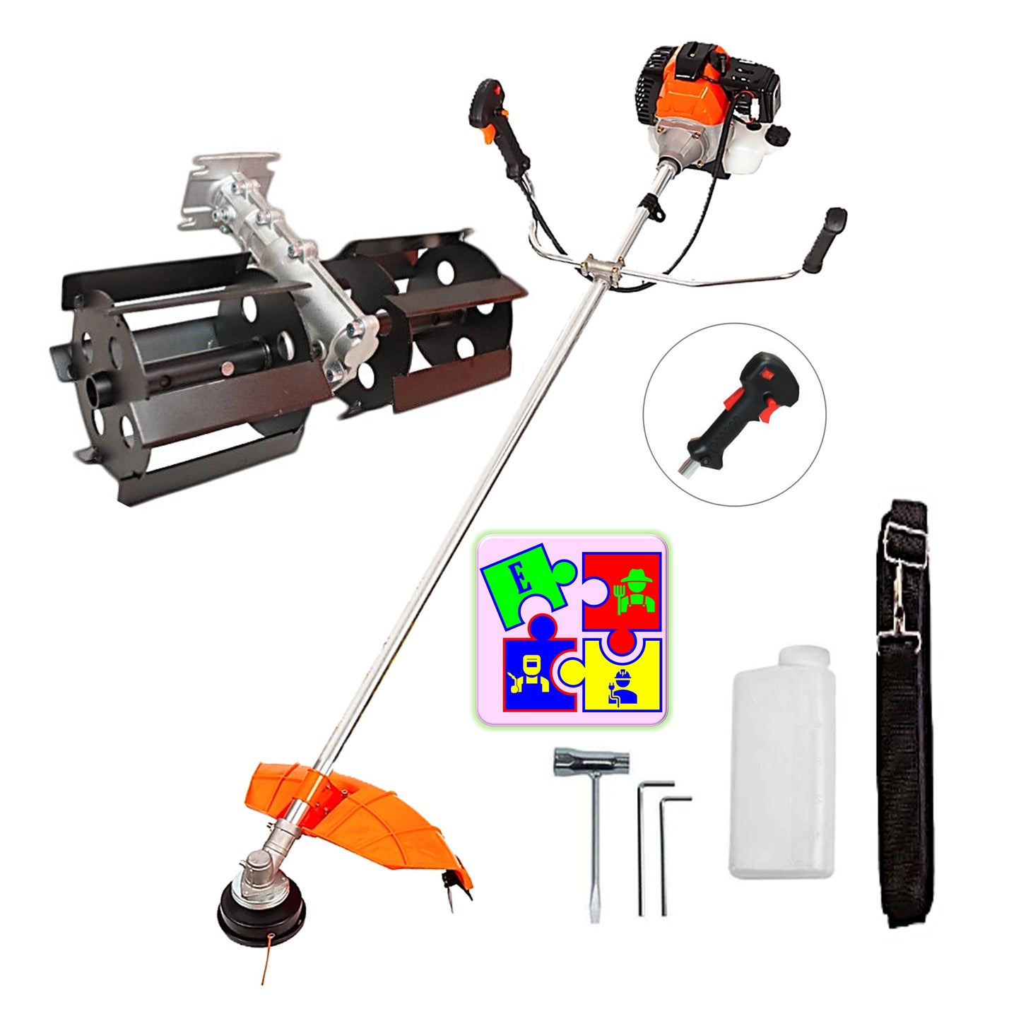 Motocoasa pe benzina ALFA 7* PROFESSIONAL, Accesorii Incluse, 52cc-6CP, + PRASITOARE