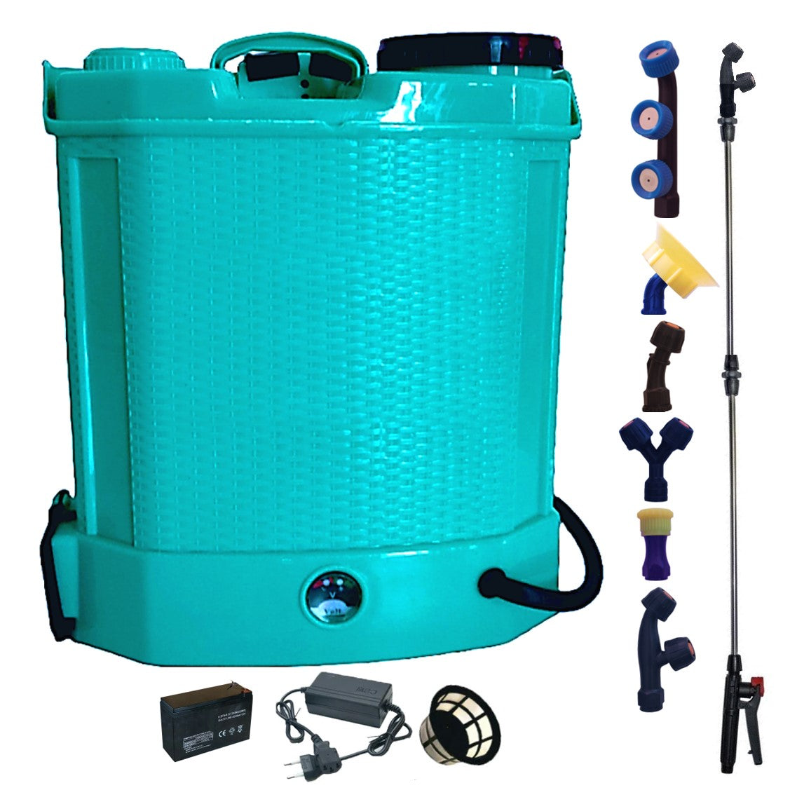 eGospodari.ro % Pompa de stropit 12L cu acumulator, Verde SAU Turcoaz, Pandora, 3 duze incluse, Vermorel