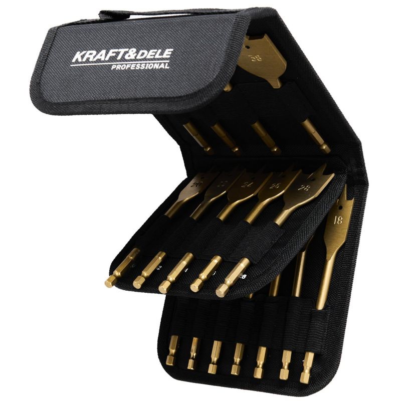 eGOSPODARi.ro % Set 16 burghie pentru lemn, diametre 6-38mm, KRAFT Profi K10637