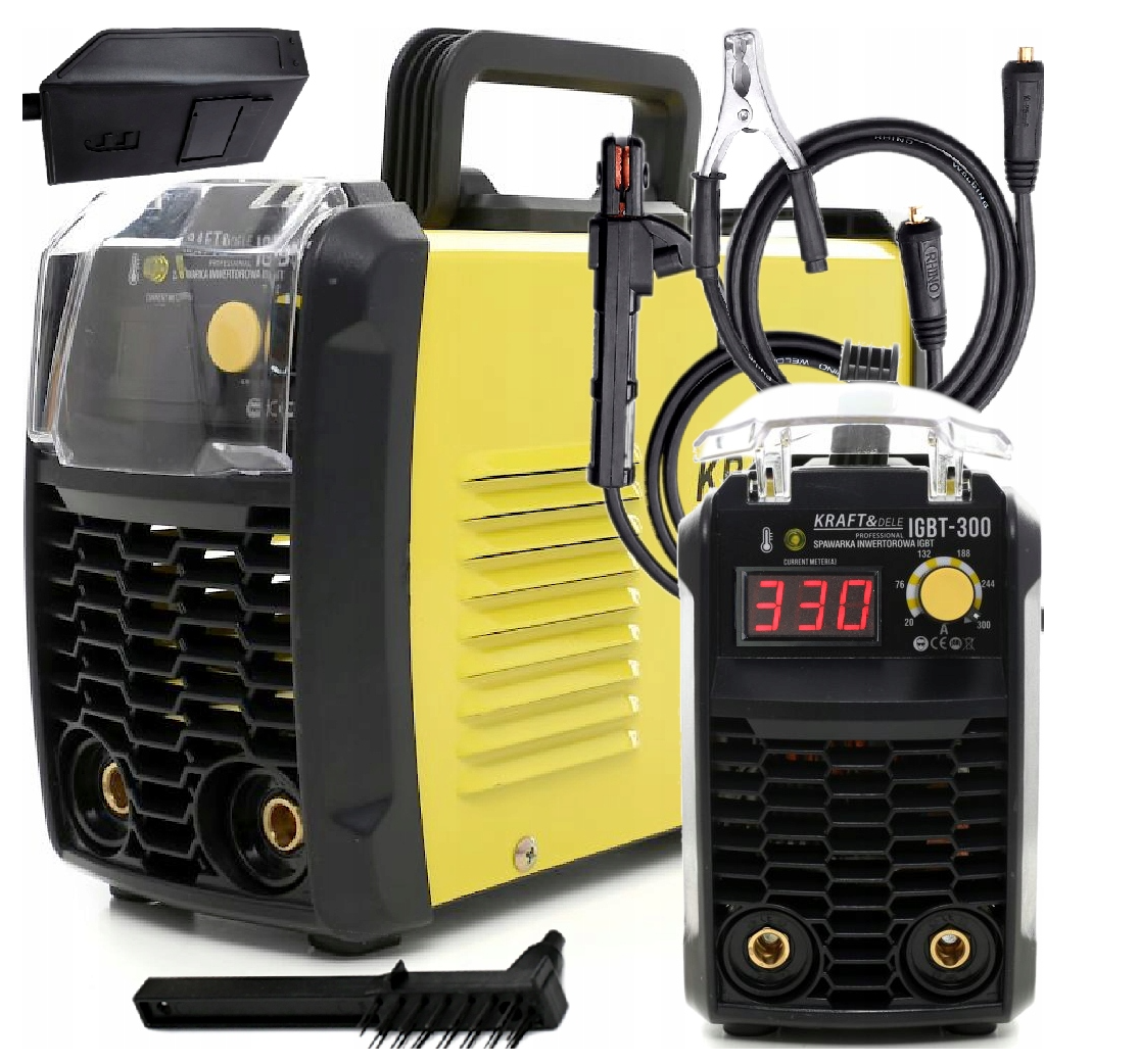 eGOSPODARi.ro Aparat Sudura MMA-330A cu Electrod, Accesorii Incluse, Galben, KRAFT Profi K1852, Poza1