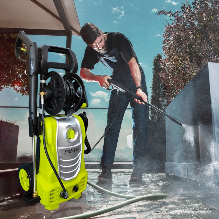 eGOSPODARi.ro Aparat de spalat cu presiune, 2500W, 5L/min, Accesorii incluse, KRAFT Profi K423, Poza11