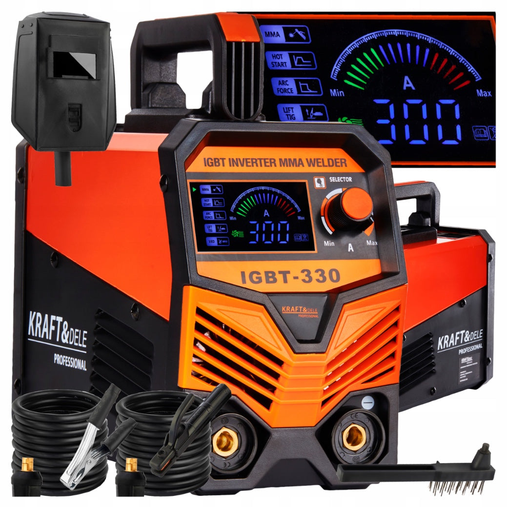 eGOSPODARi.ro Aparat de sudura 330A, Ecran LCD, MMA-Electrod, Tehnologie IGBT, Accesorii incluse, KRAFT Profi K1878, Poza3