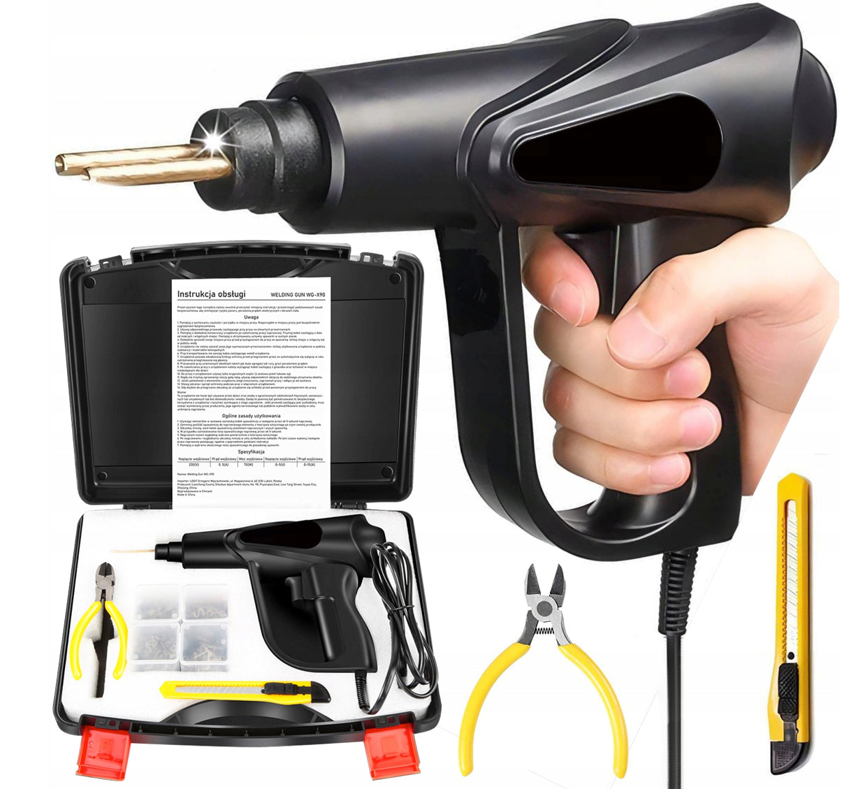 eGOSPODARi.ro Aparat sudura plastic, 120W, Extra accesorii incluse, KRAFT Profi K865, Poza1