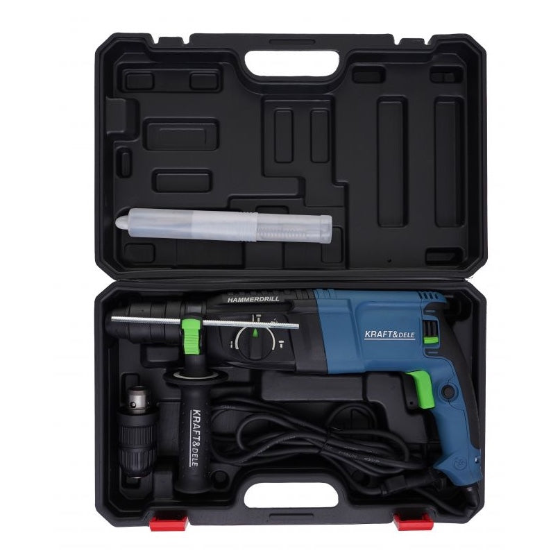 eGOSPODARi.ro Ciocan rotopercutor cu doua mandrine (SDS si SDS+), 2650W, iluminare LED, KRAFT Profi K3075, Poza11