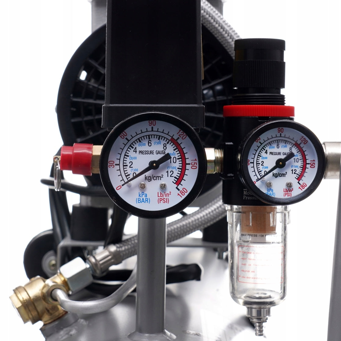 eGOSPODARi.ro Compresor aer fara ulei 24L, motor 1200W, pana la 8Bar si 220L/min, silentios, KRAFT Profi K1395, Poza5