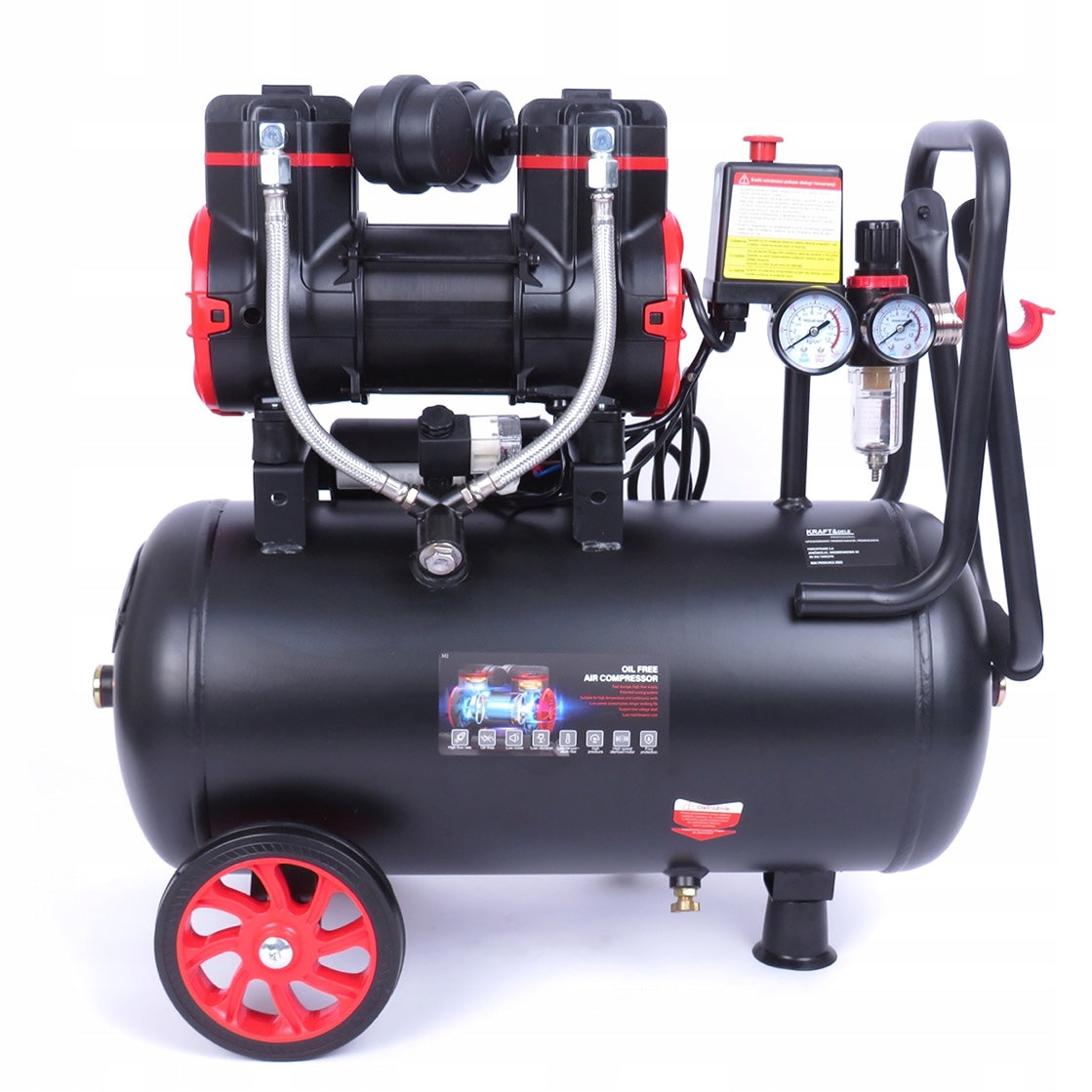 eGOSPODARi.ro Compresor aer fara ulei 24L, motor 1300W, pana la 8Bar si 220L/min, silentios, KRAFT Profi K1390, Poza4