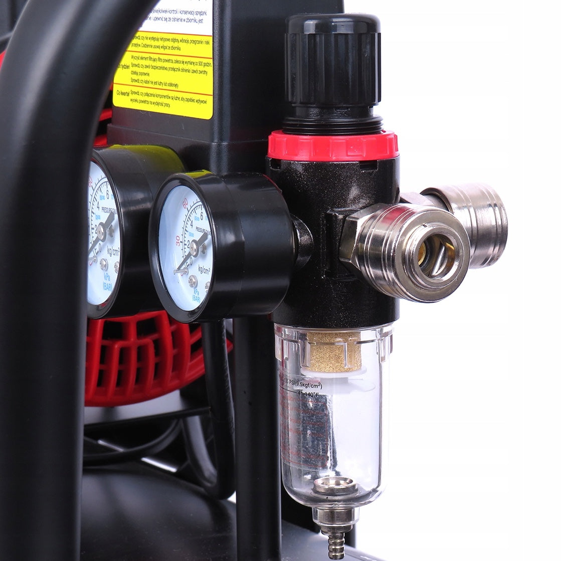 eGOSPODARi.ro Compresor aer fara ulei 50L, motor 1500W, pana la 8Bar si 290L/min, silentios, KRAFT Profi K1391, Poza9
