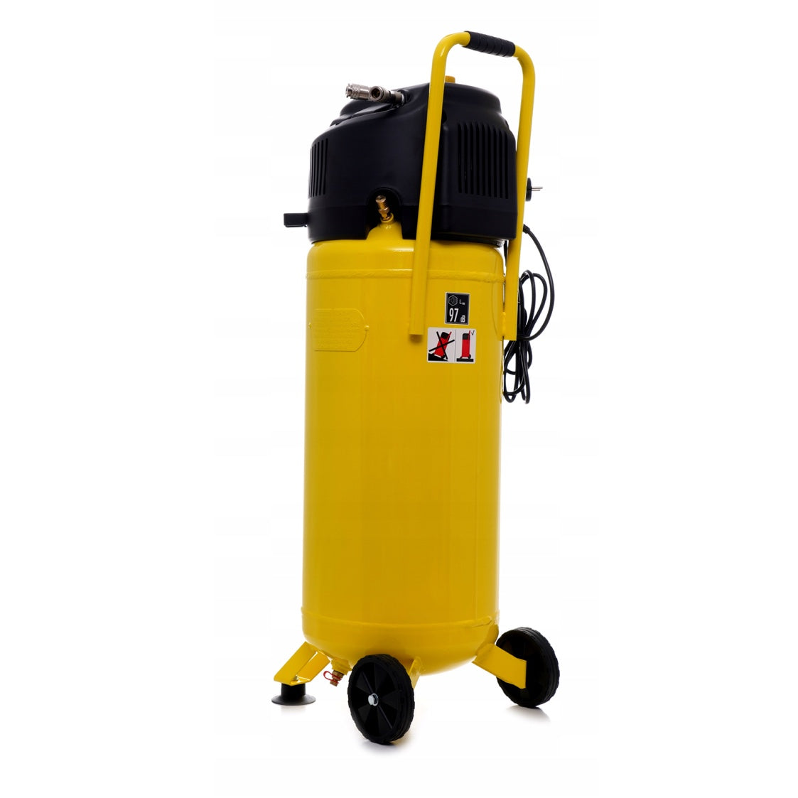 eGOSPODARi.ro Compresor aer fara ulei vertical 50L, motor 1500W, pana la 10Bar si 240L/min, silentios, KRAFT Profi K1418, Poza3