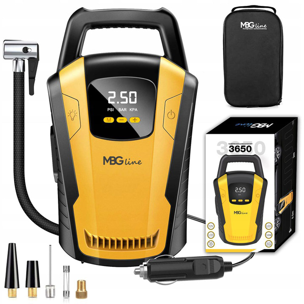 eGOSPODARi.ro - Compresor aer portabil auto-moto-velo-mingi, KRAFT Profi, 12V, Display, K1469