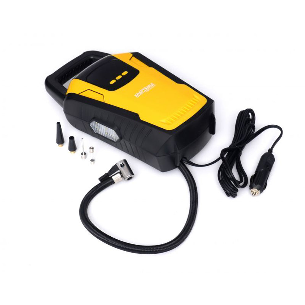 eGOSPODARi.ro - Compresor aer portabil auto-moto-velo-mingi, KRAFT Profi, 12V, Display, K1469