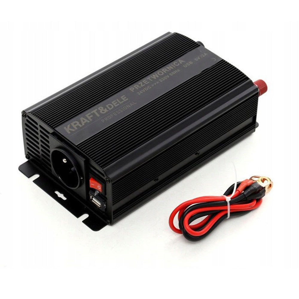 eGOSPODARi.ro Convertor curent electric de la 12V la 220V, compatibil baterie auto 12V, KRAFT Profi K1250, Poza3