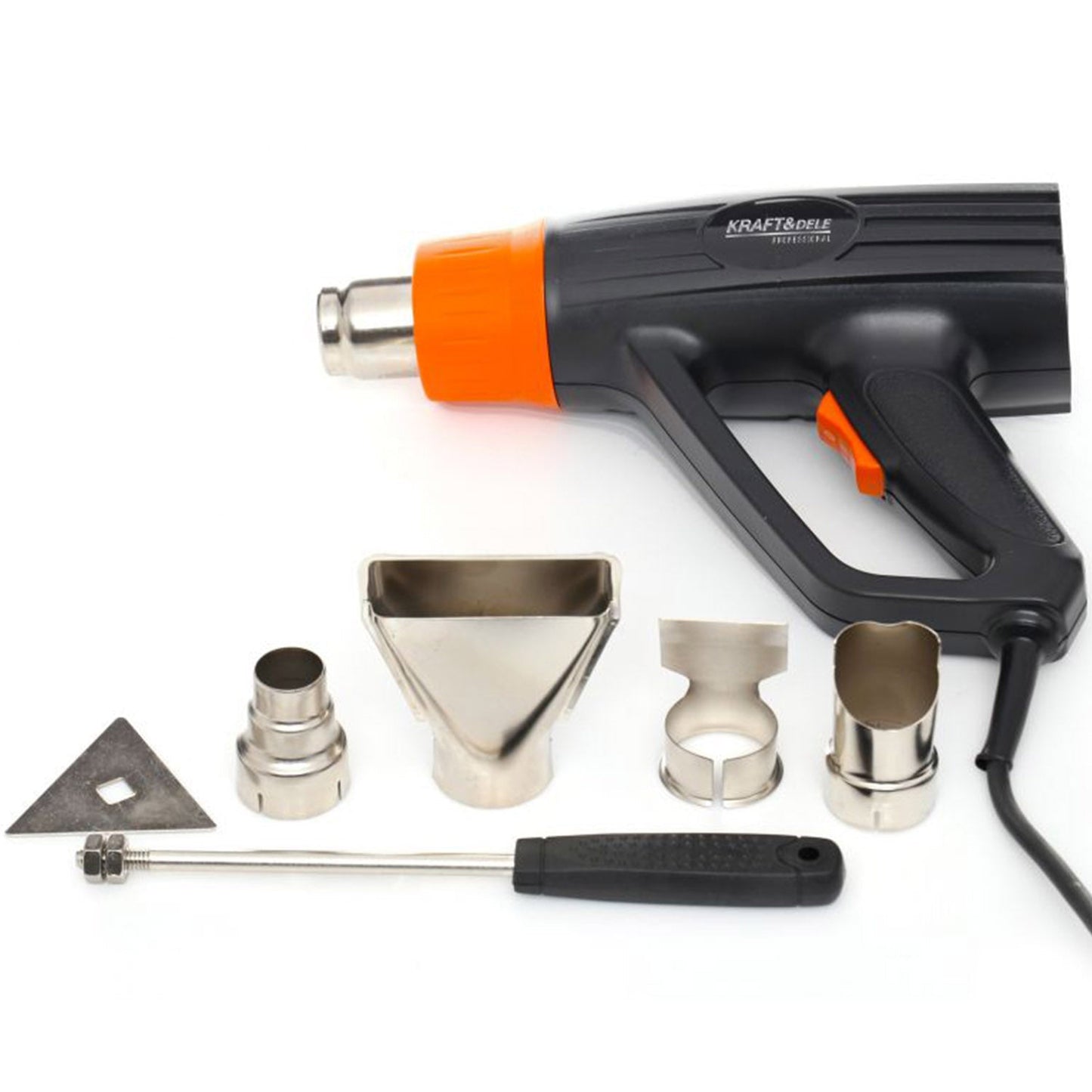 eGOSPODARi.ro Feon industrial (pistol aer cald) 2000W, 2 trepte, max.600ᵒC, KRAFT Profi K10390, Poza1