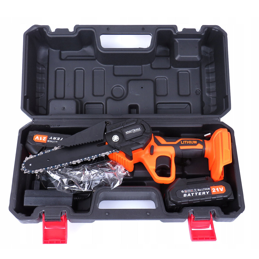 eGOSPODARi.ro Mini drujba cu 2 acumulatori 21V, 1500mAh, Cutie depozitare si transport inclusa, KRAFT Profi K10626, Poza7