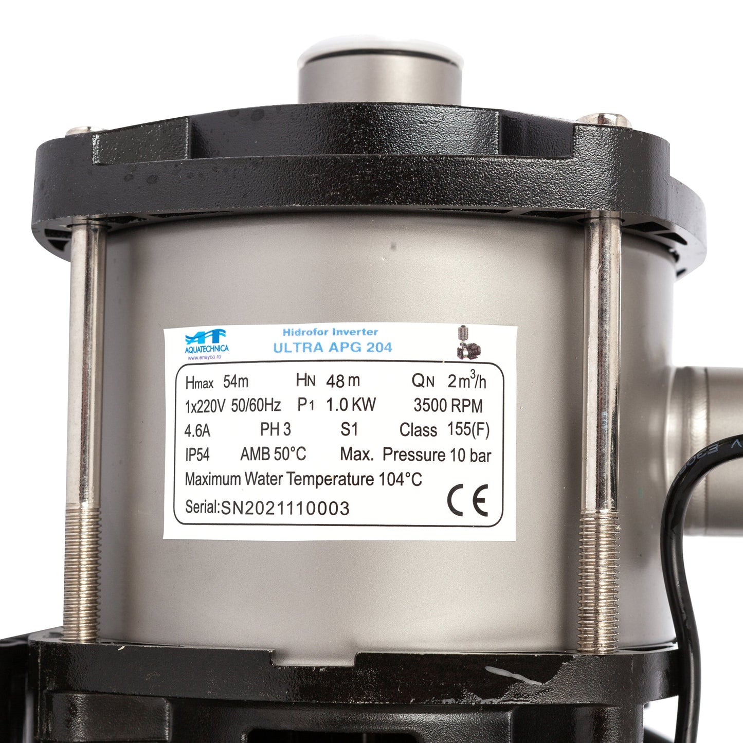 eGOSPODARi.ro % Mini hidrofor AquaTechnica, 8L, 1 Kw, 33.3l/min, H refulare 54m