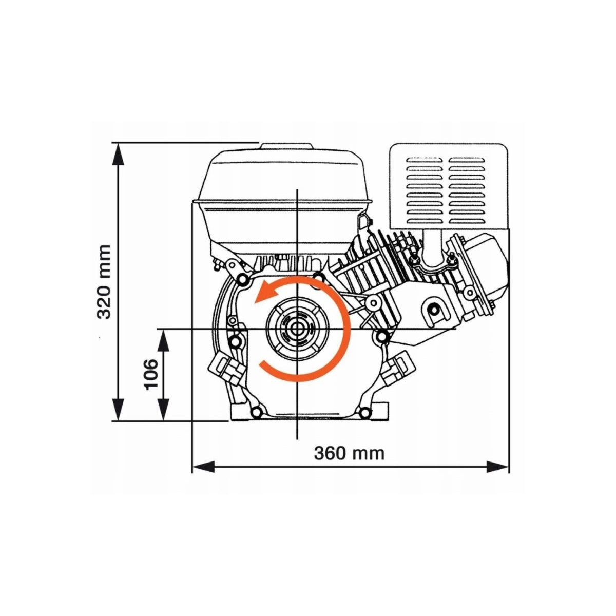 eGOSPODARi.ro % Motor motocultor / uz general AP GX160 168F , 6.5CP, 4 timpi, ax cilindric 20mm
