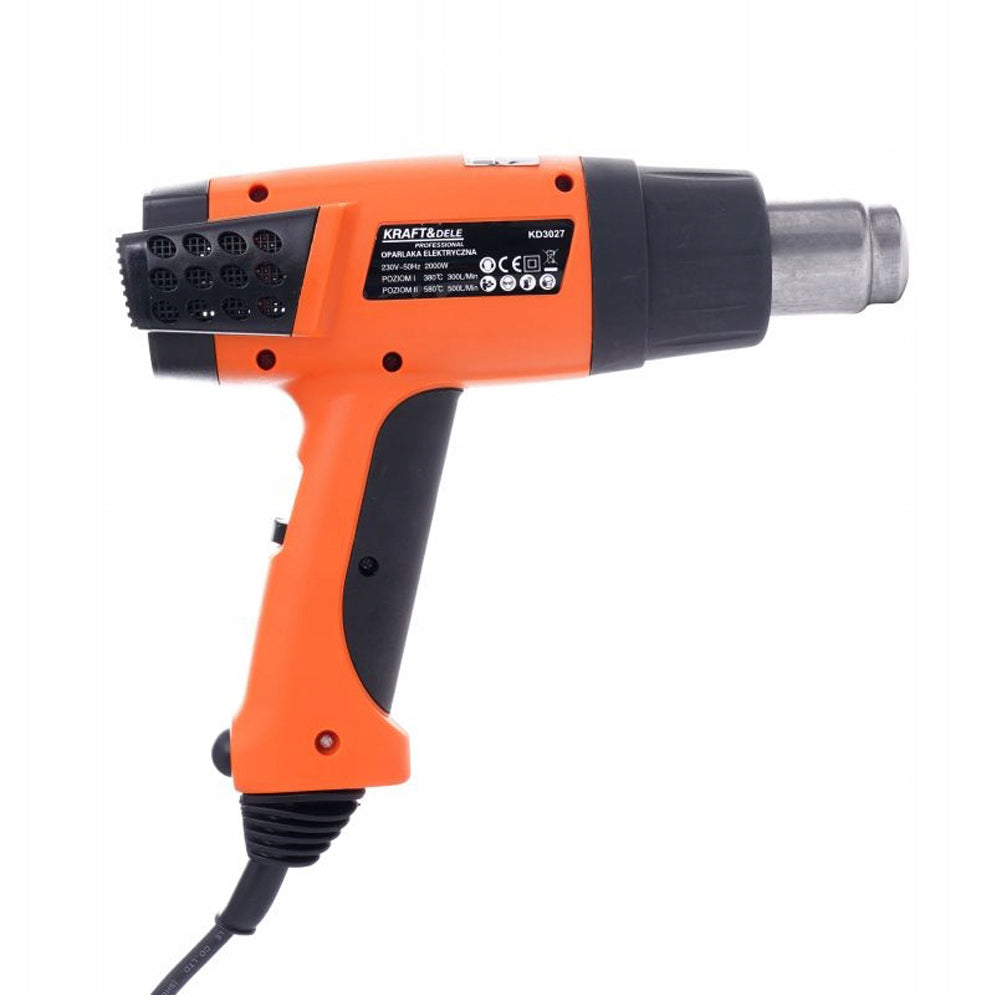 eGOSPODARi.ro Pistol aer cald (feon industrial) 2000W, 2 trepte, 580ᵒC, KRAFT Profi K3027, Poza5