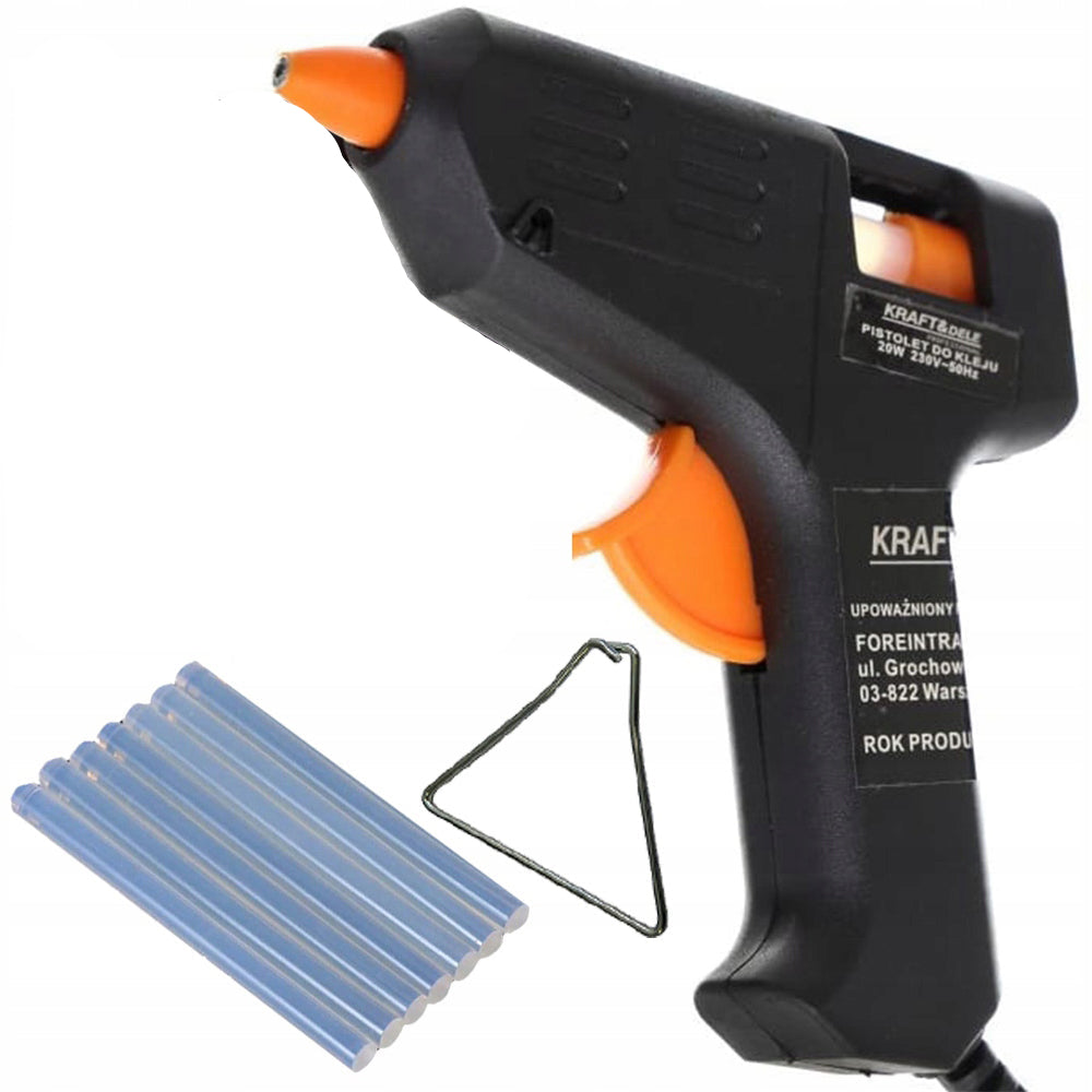 eGOSPODARi.ro Pistol electric de lipit la cald, putere 20W, include 7 batoane de silicon, KRAFT Profi K10351, Poza1