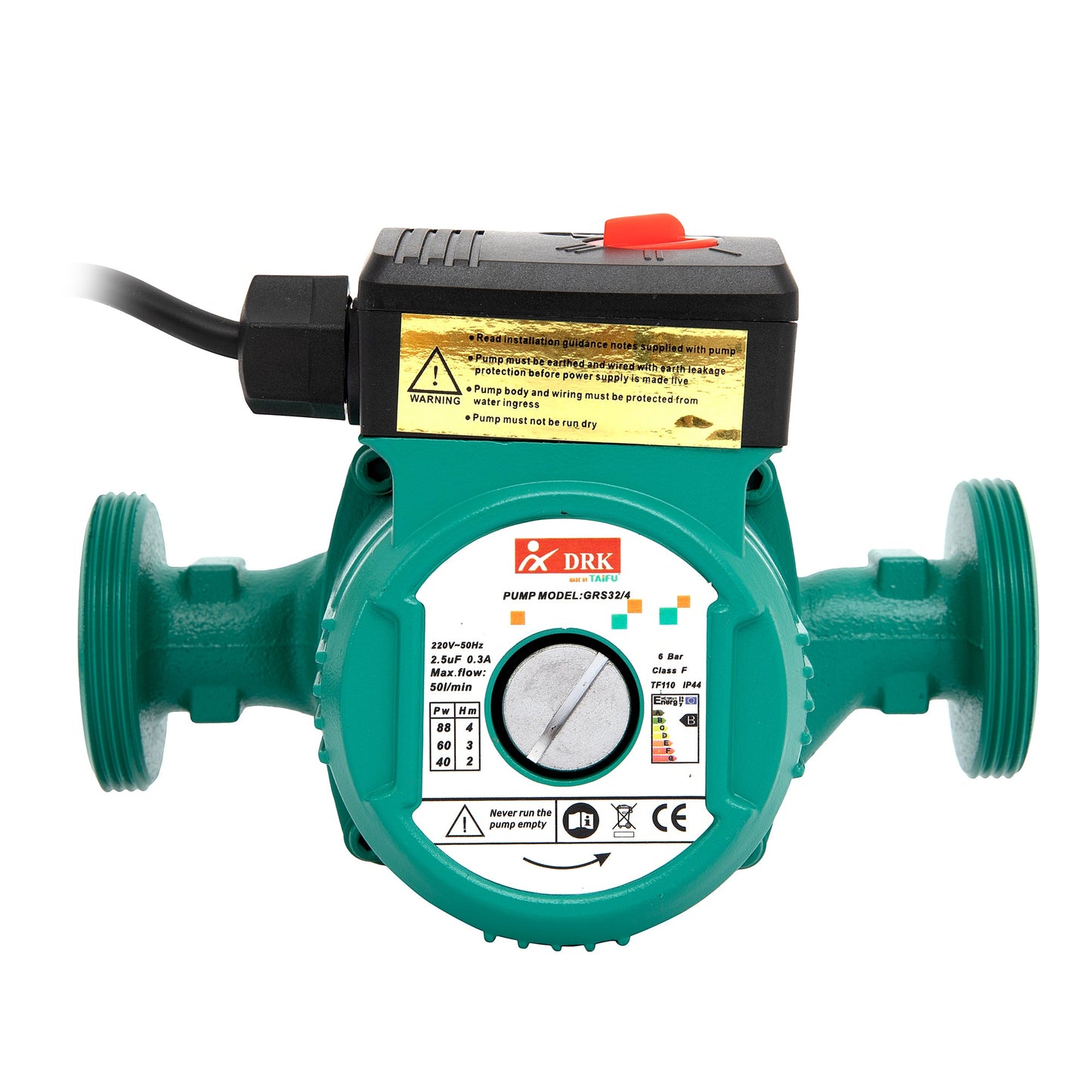 eGOSPODARi.ro % Pompa recirculare centrala DRK GRS 32/4, 88W, 50 l/min, 6 Bar