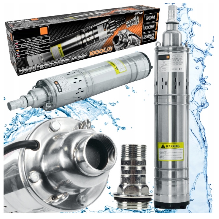 IMAGINEA 3 eGOSPODARi.ro % Pompa submersibila BLACK-SQUARE PORTONERO B48009, 750W, debit 30l/min, H refulare 100m, racord 1 tol
