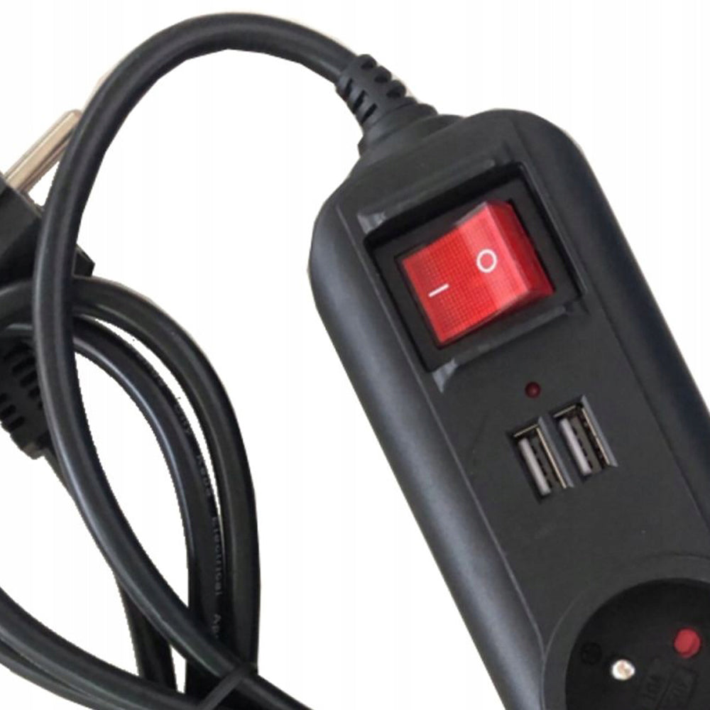 eGOSPODARi.ro Prelungitor electric lungime 1.5m cu intrerupator, 3 prize si 2 mufe incarcare prin USB, KRAFT Profi K4031, Poza9