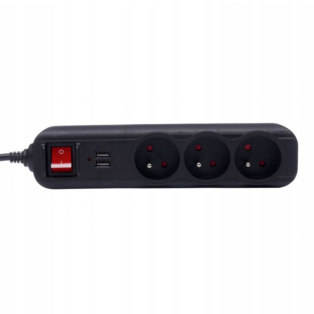 eGOSPODARi.ro Prelungitor electric lungime 3m cu intrerupator, 3 prize si 2 mufe incarcare prin USB, KRAFT Profi K4032, Poza6