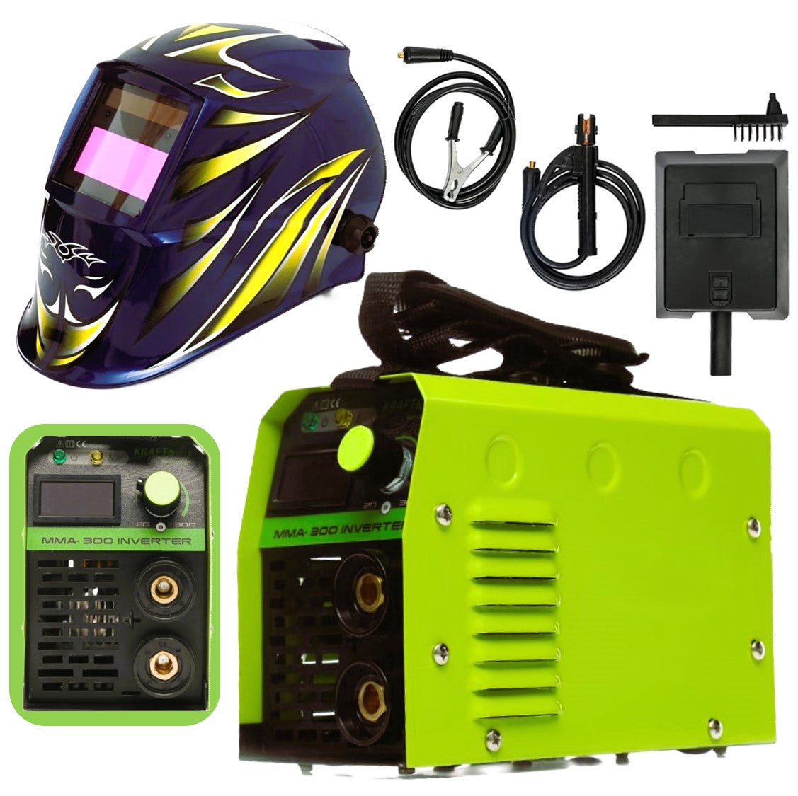 SET WeldEXPERT, Aparat de Sudura 300A, MMA (1862) + Masca Automata Personalizata T (1893)