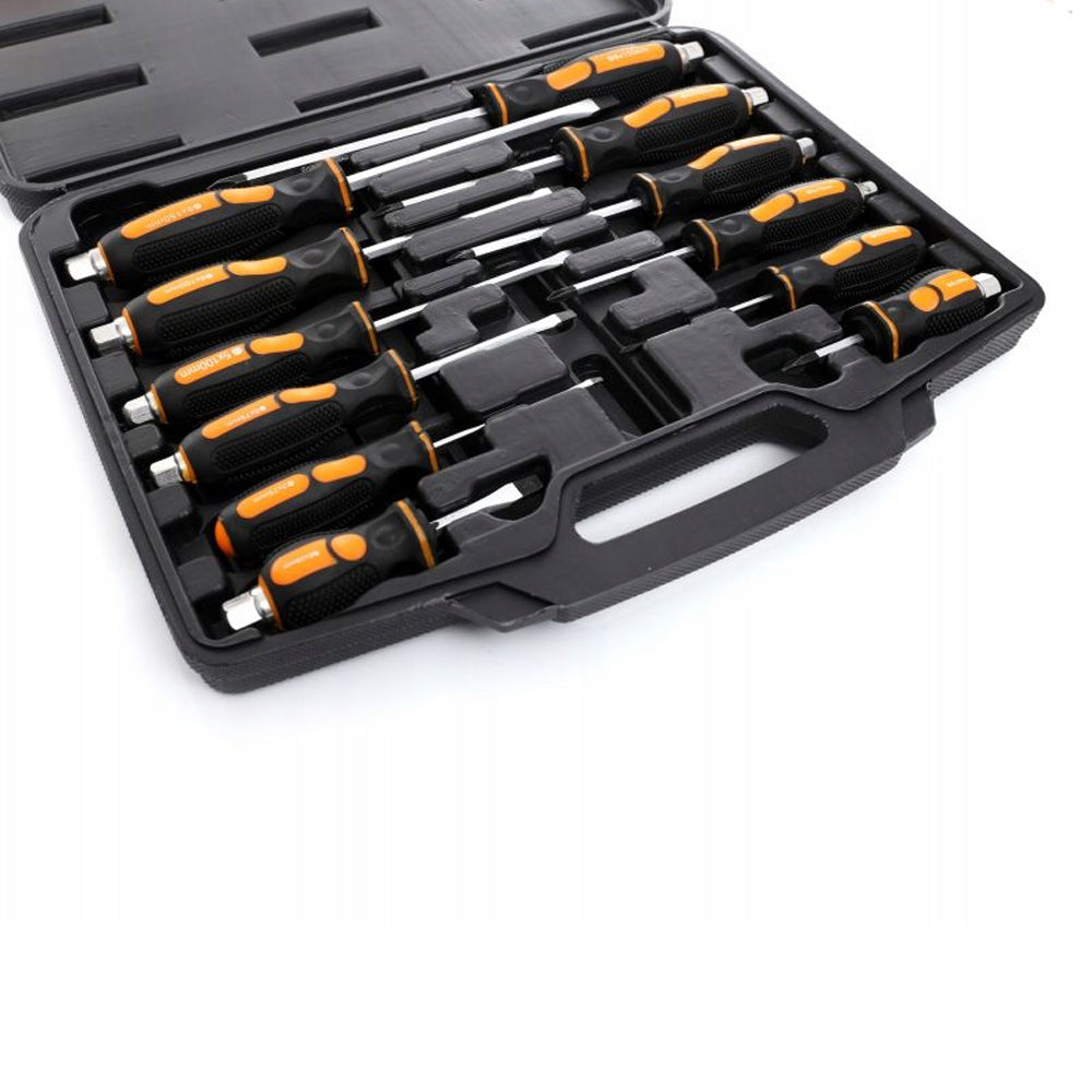 eGOSPODARi.ro Set 12 surubelnite cu varf magnetic si priza hexagonala la maner, include cutie plastic, KRAFT Profi K10284, Poza4