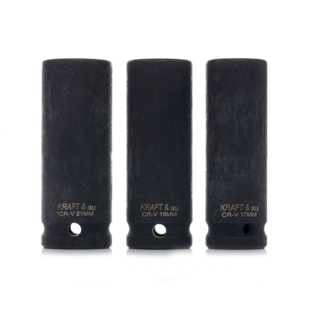 eGOSPODARi.ro Set 3 tubulare pentru masina de insurubat cu impact, Drive 1/2", Marimi intre 17-21mm, KRAFT Profi K11750, Poza6