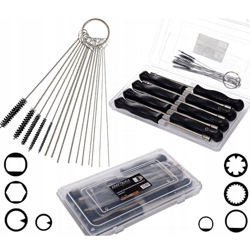 eGOSPODARi.ro Set 8 chei pentru reglarea carburatoarelor, include joje curatatoare, KRAFT Profi K11245, Poza1