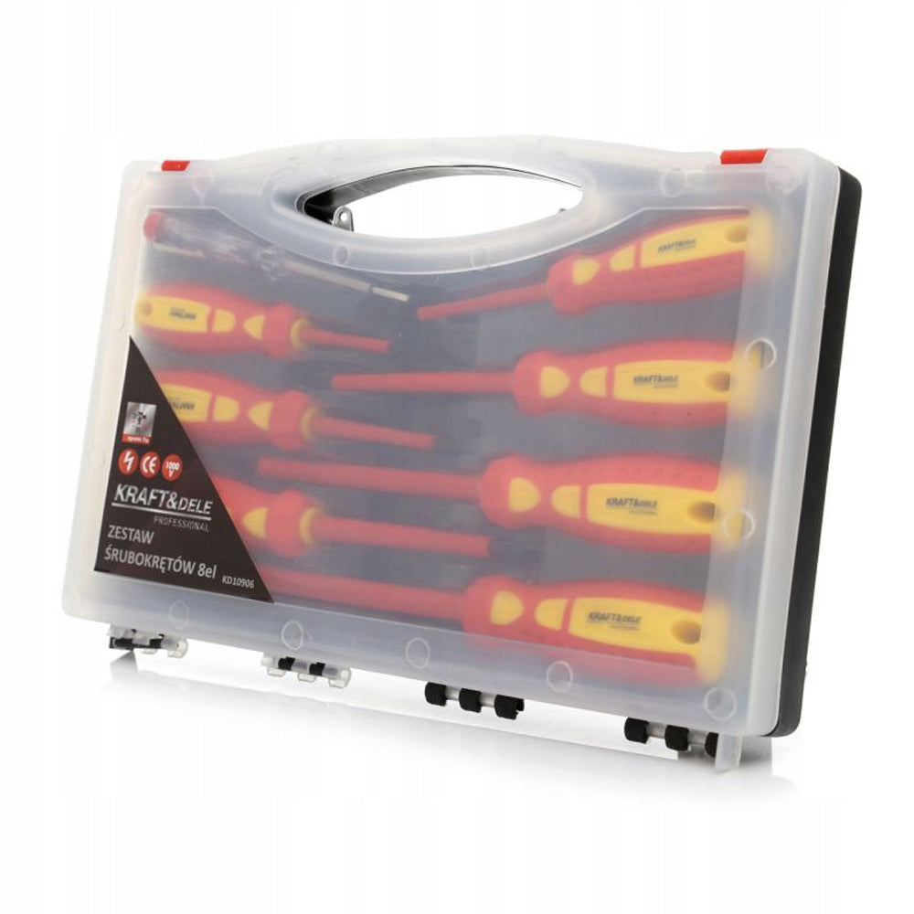 eGOSPODARi.ro Set 8 surubelnite electrician izolate, include si Detector de Faza si cutie depozitare, KRAFT Profi K10905, Poza5