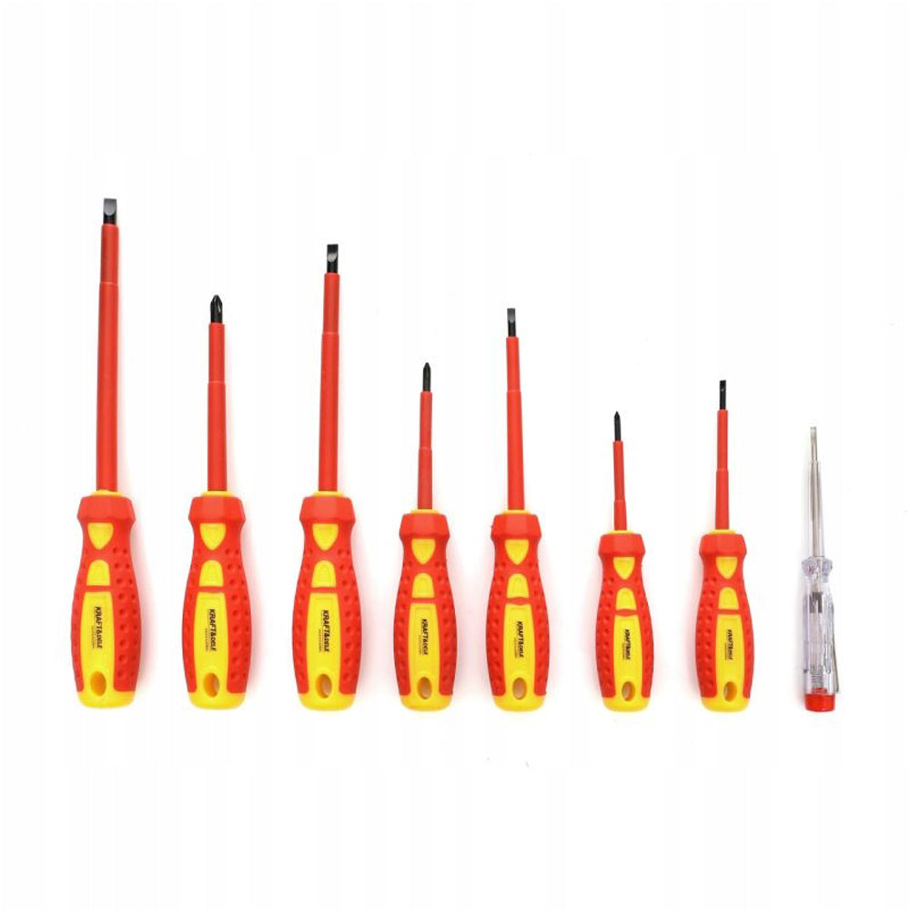 eGOSPODARi.ro Set 8 surubelnite electrician izolate, include si Detector de Faza si cutie depozitare, KRAFT Profi K10905, Poza4