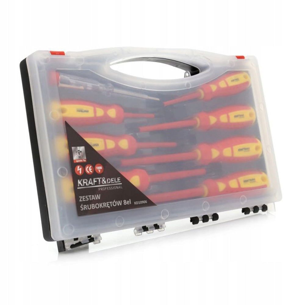 eGOSPODARi.ro Set 8 surubelnite electrician izolate, include si Detector de Faza si cutie depozitare, KRAFT Profi K10905, Poza6
