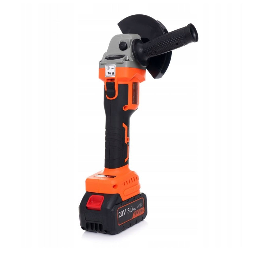eGOSPODARi.ro Set Polizor unghiular / Flex 20V cu 2 Acumulatori 3Ah si Adaptor tip drujba cu 2 lame si 2 lanturi, KRAFT Profi K10624, Poza4