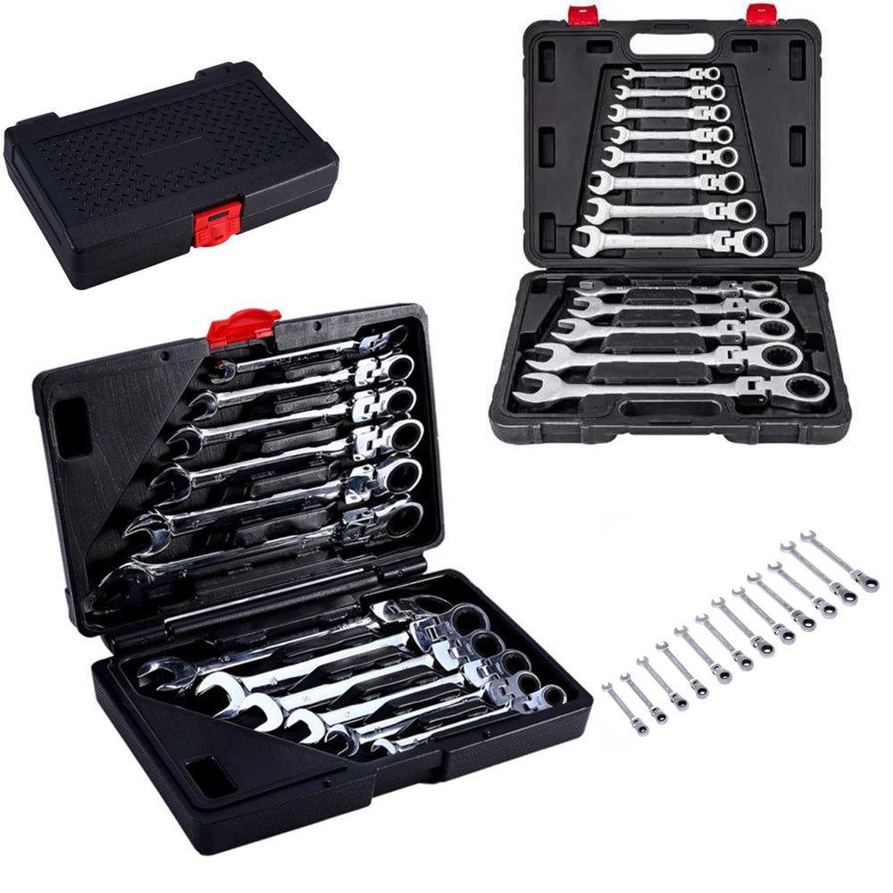 eGOSPODARi.ro Set chei combinate cu clicket, include 12 elemente, 8-19MM, KRAFT Profi K11304, Poza2