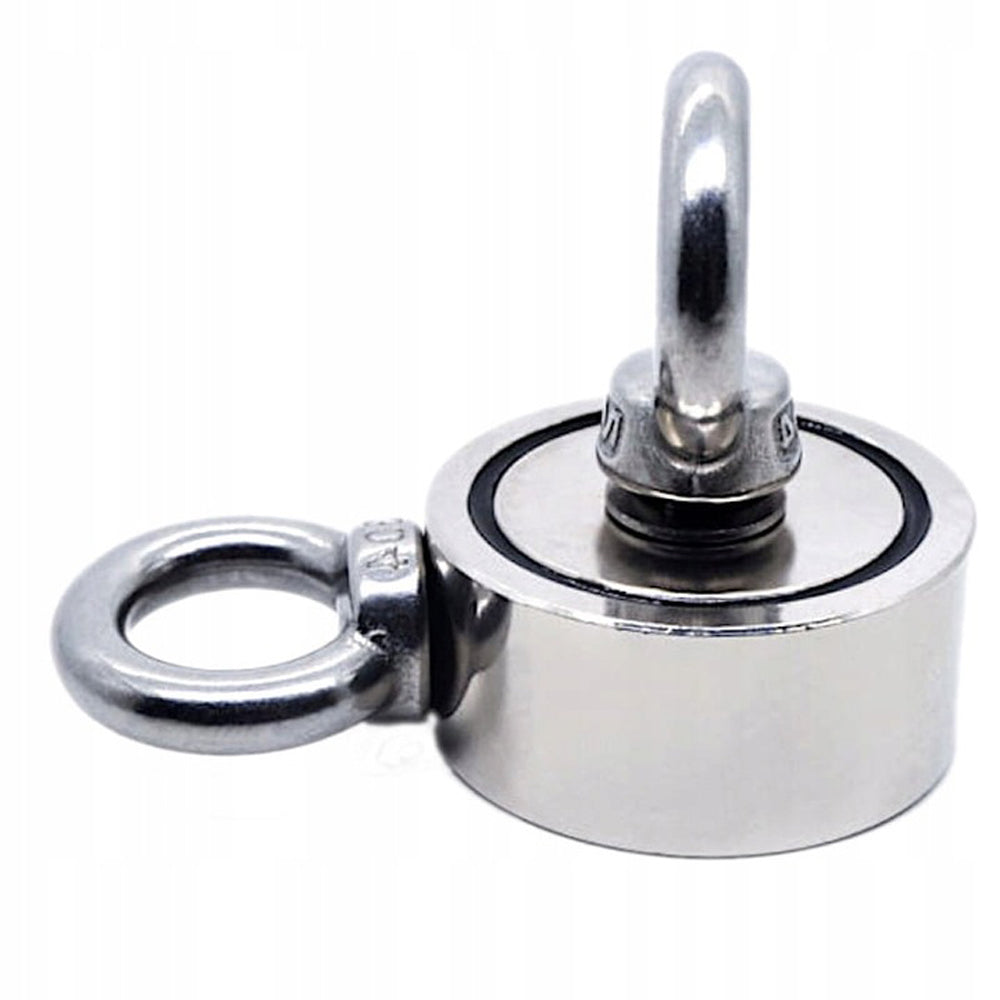 eGOSPODARi.ro Set magnet neodim, max. 240kg, cu carabiniera, franghie si manusi, KRAFT Profi K10416, Poza3