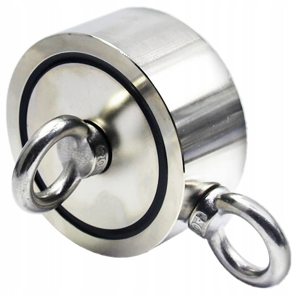 eGOSPODARi.ro Set magnet neodim, max. 240kg, cu carabiniera, franghie si manusi, KRAFT Profi K10416, Poza2