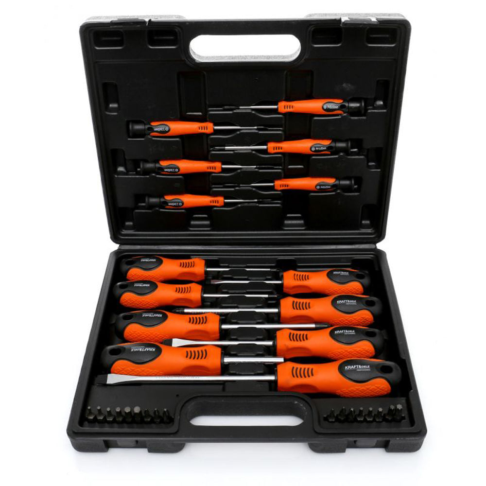 eGOSPODARi.ro Set surubelnite si biti cu 32 elemente, KRAFT Profi K10902, Poza1