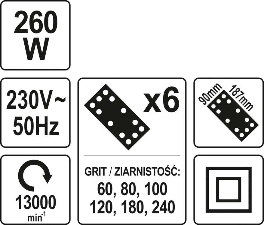 eGOSPODARi.ro % Slefuitor cu vibratii Yato YT-82230, 187x90 mm, 260 W, 187x90 mm