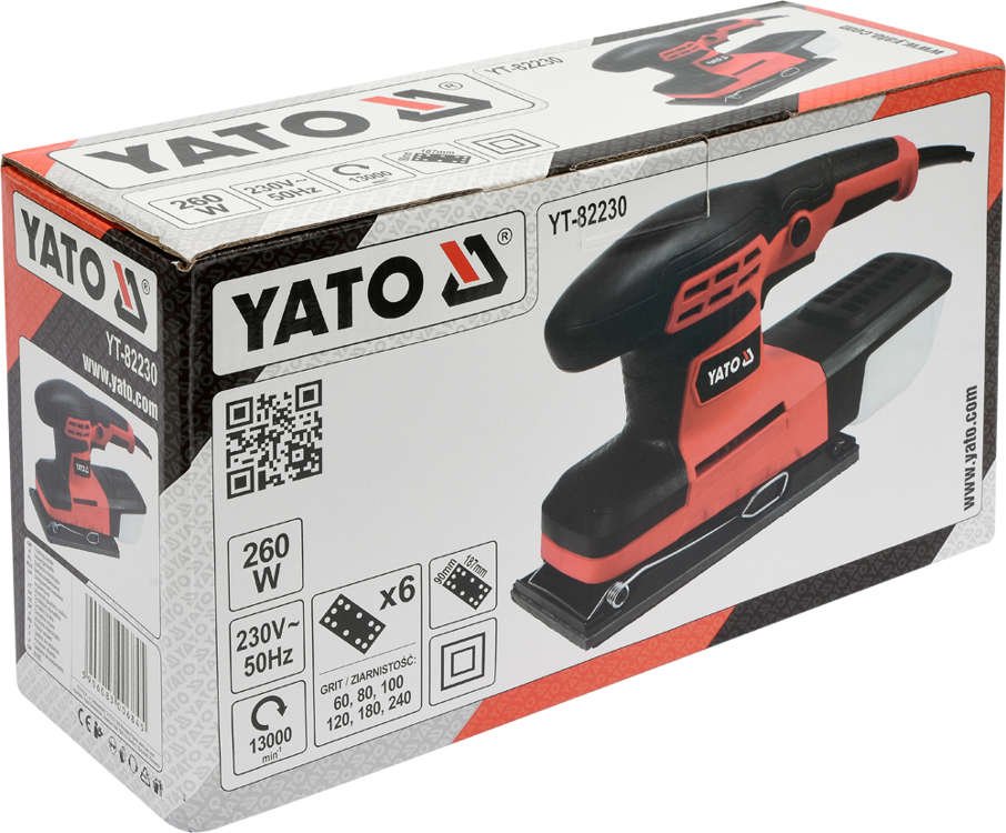 eGOSPODARi.ro % Slefuitor cu vibratii Yato YT-82230, 187x90 mm, 260 W, 187x90 mm