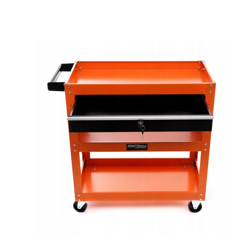 eGOSPODARi.ro Stativ scule pentru atelier cu roti si 2 rafturi, KRAFT Profi K366, Poza4