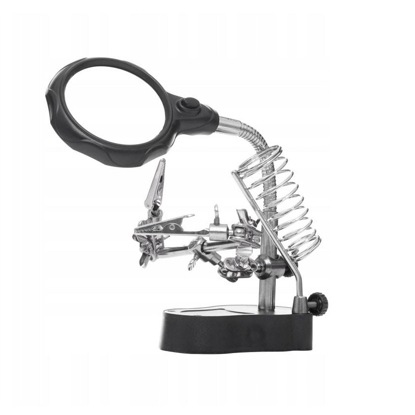 eGOSPODARi.ro Suport lucru electronisti sau ceasornicari, include lupa marire si LED, KRAFT Profi K10455, Poza1