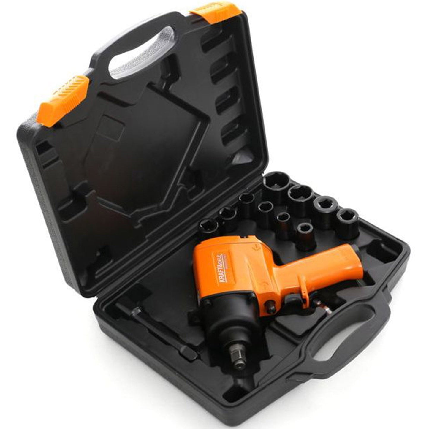 eGospodari.ro % SET Pistol cheie cu impact pneumatic si Capete Tubulare prize KRAFT Profi K1425, Drive 1/2", 1050Nm, 8000RPM