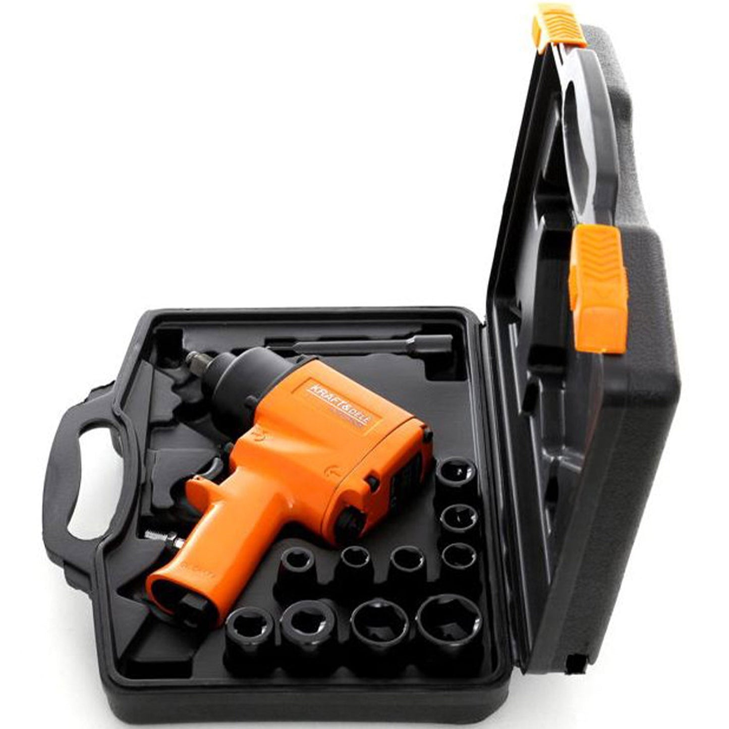eGospodari.ro % SET Pistol cheie cu impact pneumatic si Capete Tubulare prize KRAFT Profi K1425, Drive 1/2", 1050Nm, 8000RPM