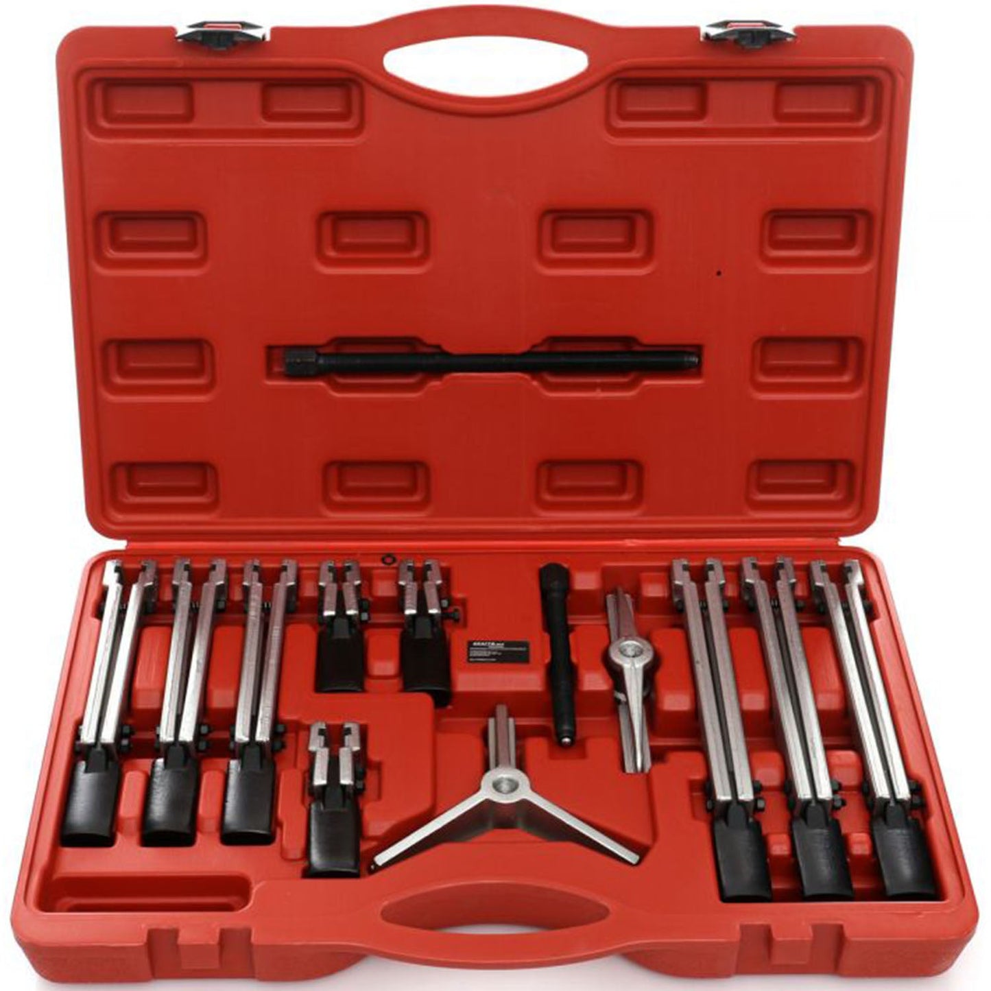 eGospodari.ro % SET Extractor cu dubla-prinde pentru rulmenti si bucse, KRAFT Profi K10148, 13 elemente, cutie plastic inclusa