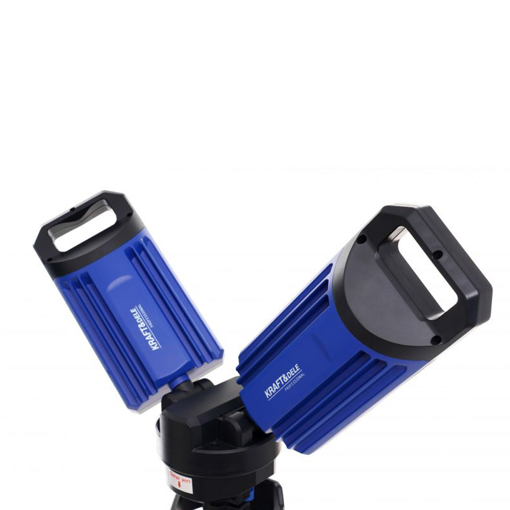 eGospodari.ro % Lampa multifunctionala reincarcabila KRAFT Profi K1265, 2 proiectoare LED, 4000Lm, acumulator 4000mAh, 6 moduri, 2 culori, cu trepied , pentru ateliere, camping, constructii etc