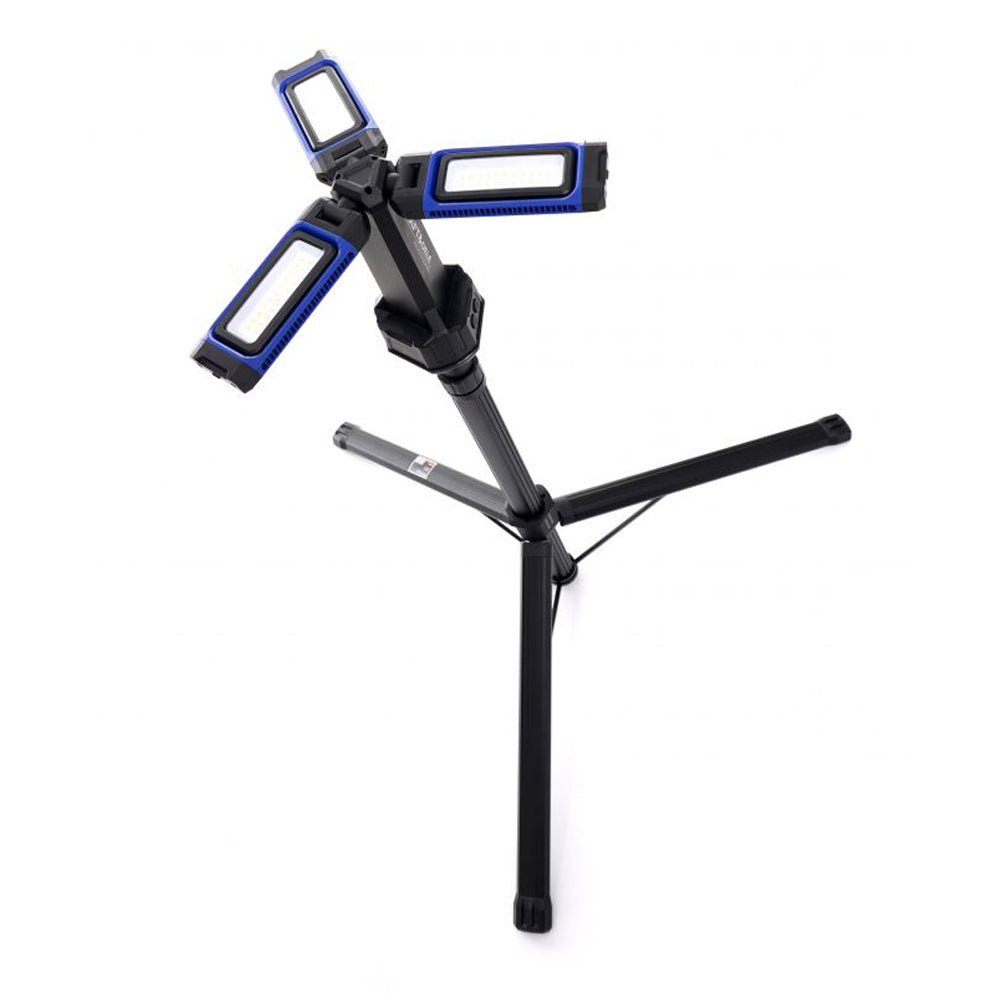eGospodari.ro % Lampa multifunctionala reincarcabila KRAFT Profi K1268, 3 proiectoare LED, 4500Lm, acumulator 4000mAh, 3 moduri, 2 culori, cu trepied , pentru ateliere, camping, constructii etc