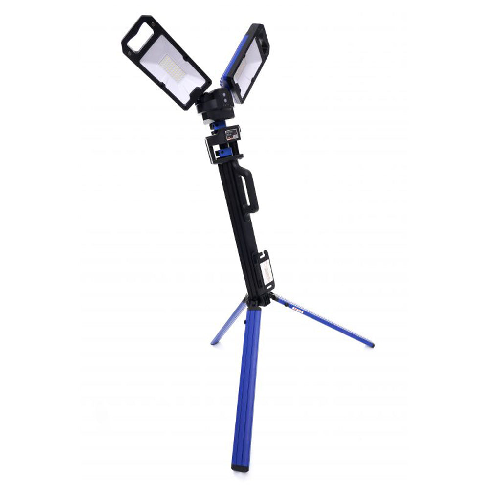 eGospodari.ro % Lampa multifunctionala reincarcabila KRAFT Profi K1265, 2 proiectoare LED, 4000Lm, acumulator 4000mAh, 6 moduri, 2 culori, cu trepied , pentru ateliere, camping, constructii etc