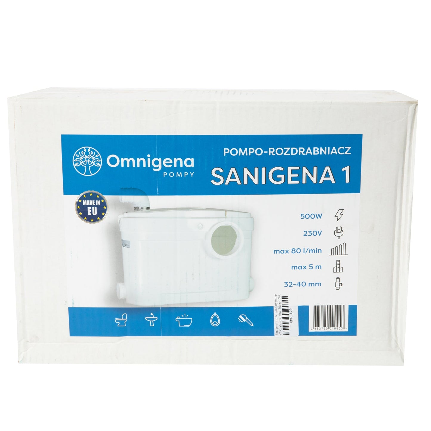eGospodari.ro % Pompa WC OMNI Polonia Sanigena1, 500W, 80 l/min