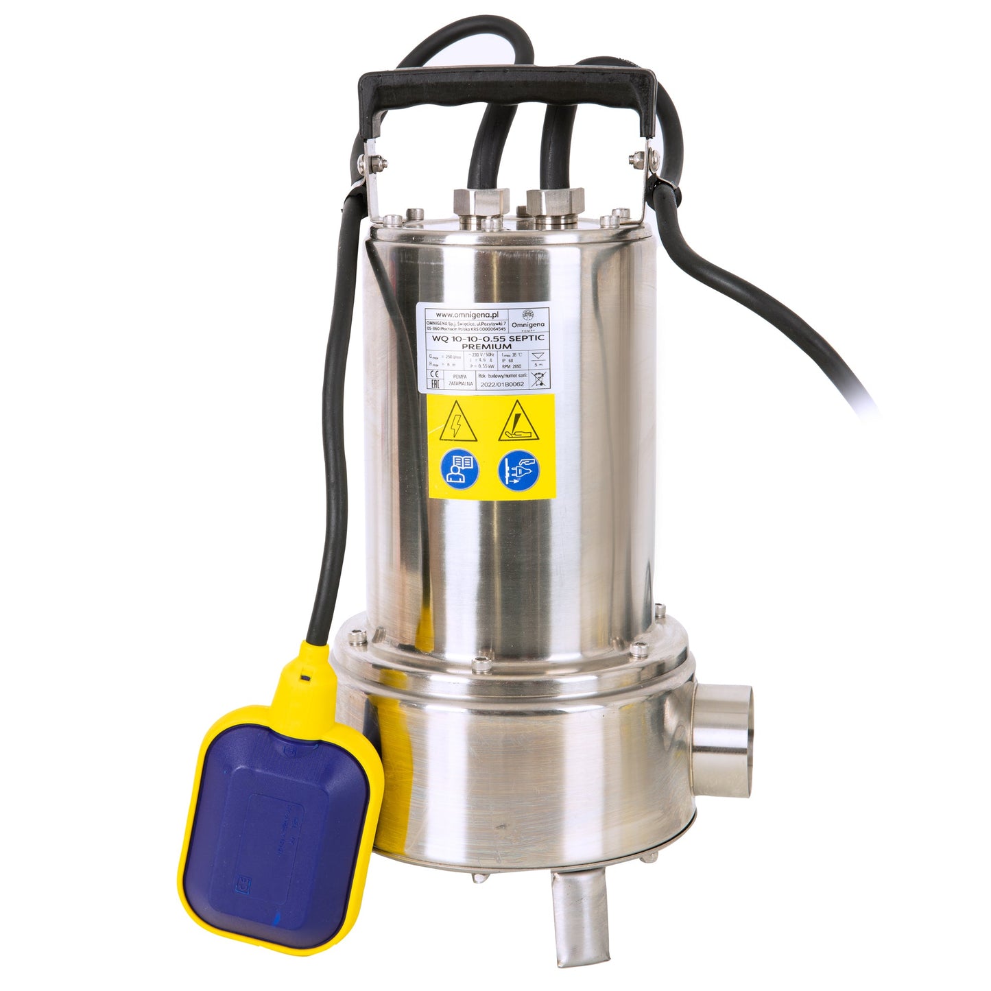 eGospodari.ro % Pompa apa murdara OMNI Polonia WQ 10-10-0.55 SEPTIC, 0.55kW, debit 250l/min, H refulare 8m, submersibila