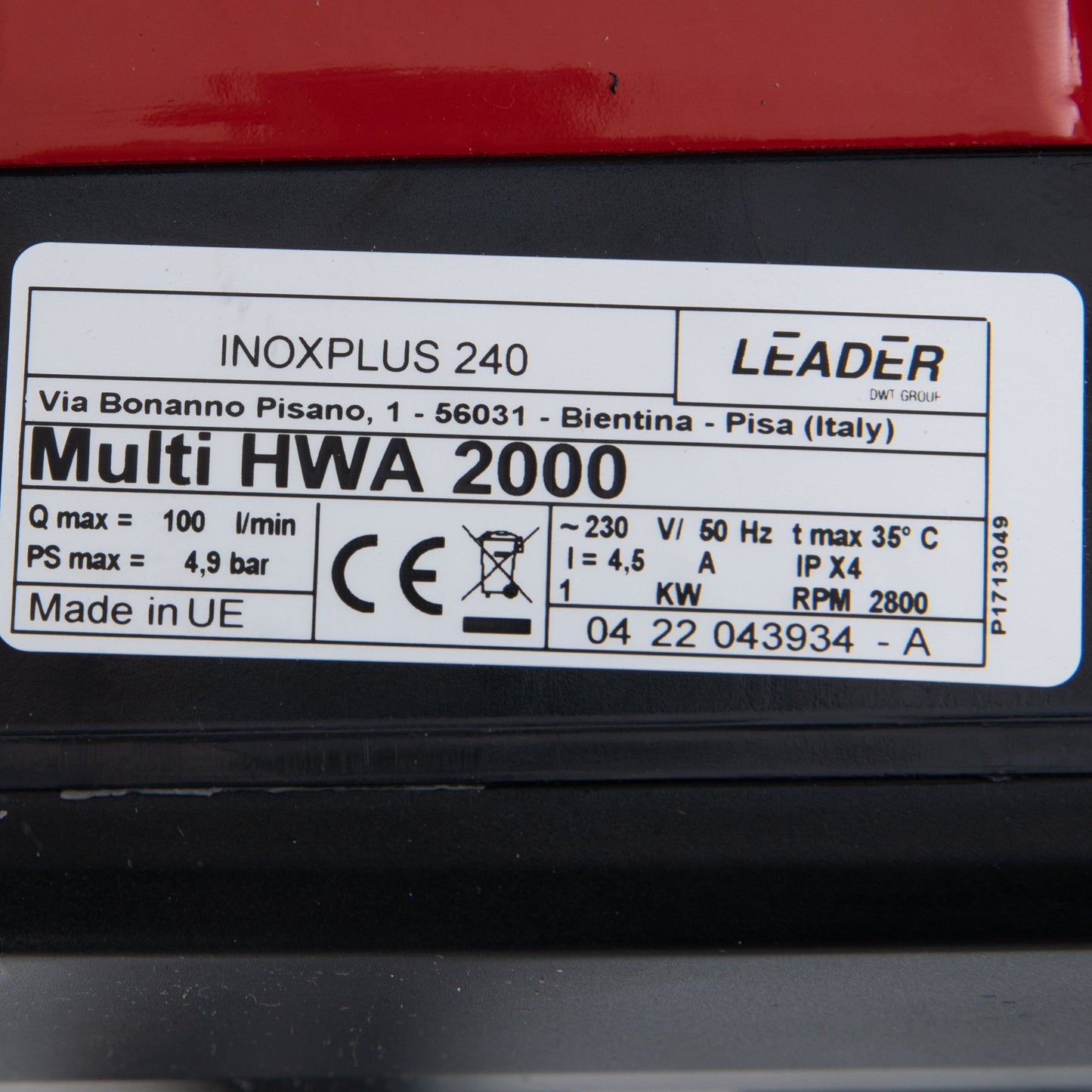 eGospodari.ro % Pompa de suprafata OMNI Polonia Multi HWA 2000, 230V, 1kW, 100l/min, H refulare 46m